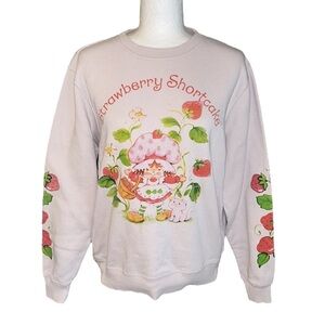 Strawberry Shortcake Blush Pink Printed Vintage Graphic Sweatshirt - M